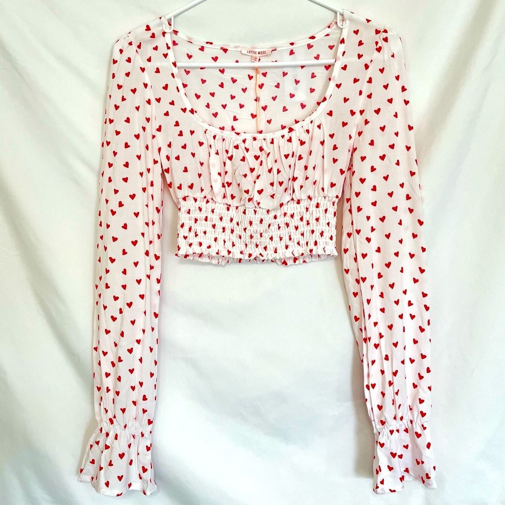 Women's Lottie Moss Cropped Floral Top (XS)